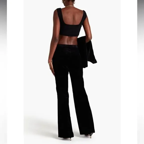 THEORY stretch cotton-velvet flared pants Size 6 - Picture 2 of 8